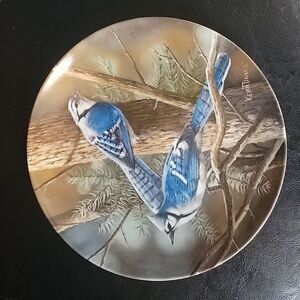 Vintage 1985 Edwin M Knowles, The Blu Jay, Collector Plate